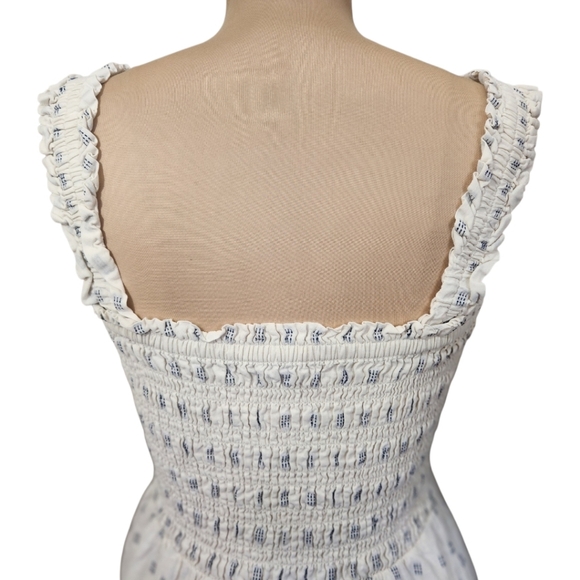 MADEWELL "Lucie" Smocked Textural Clipdot Sundress - Size M - Picture 10 of 14